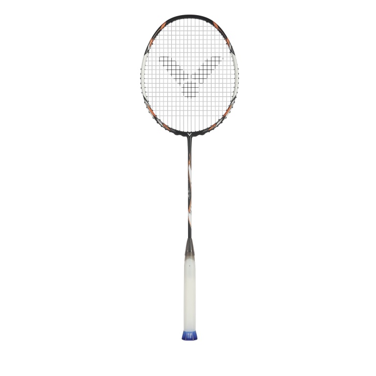 Victor Badmintonschläger Auraspeed 100X TD (kopflastig/steif) schwarz/orange - unbesaitet -